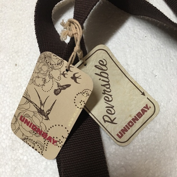 NWT Vintage 90’s Unionbay Canvas Paisley Tote Bag Reversible - Picture 5 of 7